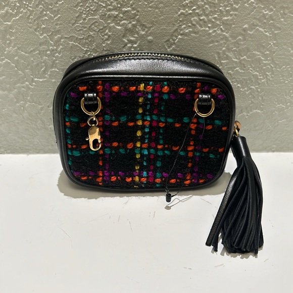 NEW WITH TAGS and box Saint Laurent Marsupio YSL plaque wool tweed belt bag - Picture 2 of 6